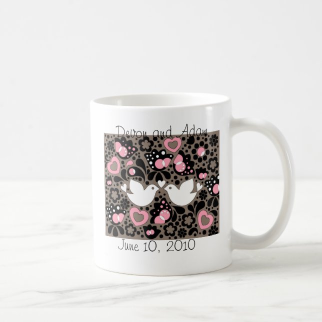 Gifta sig favörlove birdsmuggen kaffemugg (Höger)