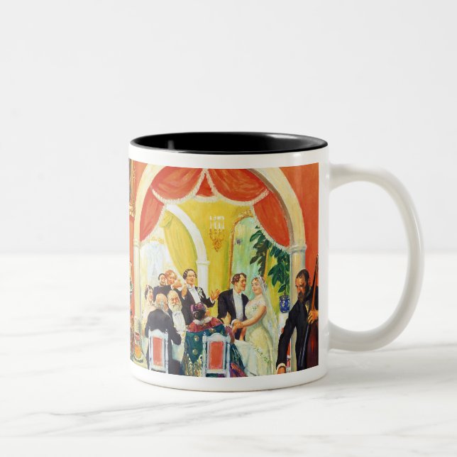 Gifta sig festmåltid, 1917 Två-Tonad mugg (Höger)