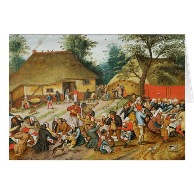 Gifta sig festmåltid hälsningskort (Framsidan Horizontal)