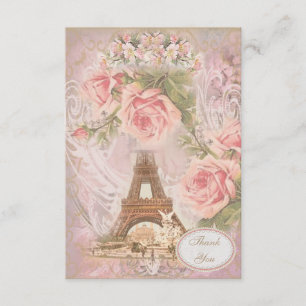 Gifta sig för tack för shabby chicEiffel torn Kort