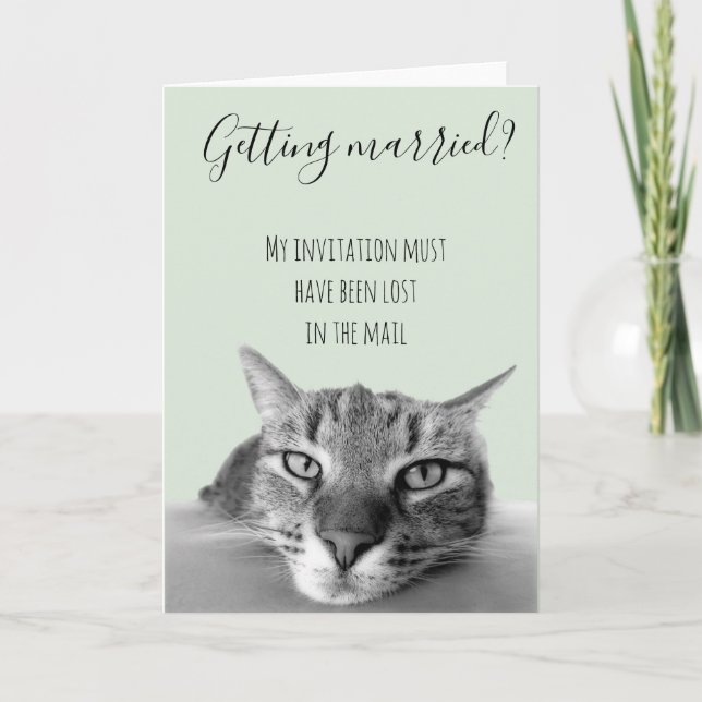 Gifta sig Giftermål från Kat Humor Kort (Framsida)
