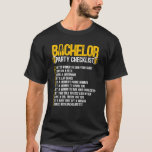 Gifta sig Groom Bachelor Party-checklista 1 T Shirt<br><div class="desc">Gifta sig Groom Bachelor Party Checklist 1.</div>