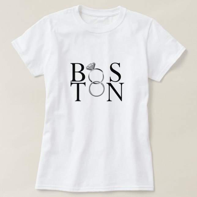 Gifta sig i Boston Tee Shirt (Design framsida)