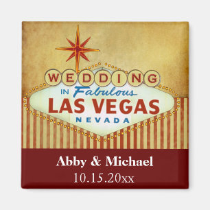Gifta sig i sagolika Las Vegas - vintagerandar Magnet