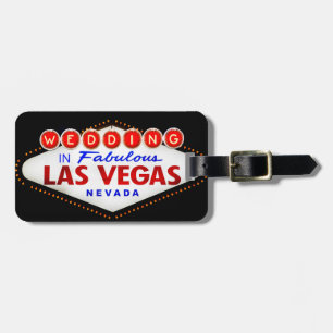 Gifta sig i sagolikt Las Vegas destinationsbröllop Bagagebricka