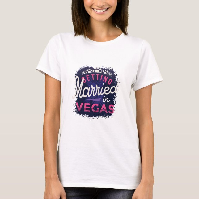 Gifta sig i Vegas Bride T Shirt (Framsida)