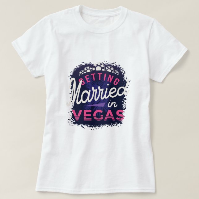Gifta sig i Vegas Bride T Shirt (Design framsida)