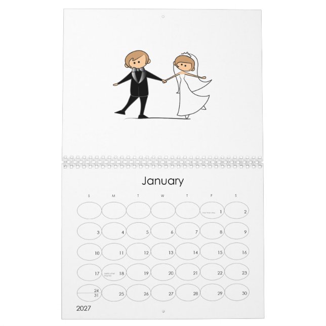 gifta sig kalender (Jan 2027)