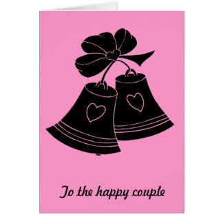Gifta sig klockor, fuschia hälsningskort
