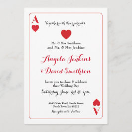 Gifta sig överdängaren av hjärtor som leker inbjudningar