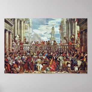 Gifta sig på Cana av Veronese Paolo (bäst Poster