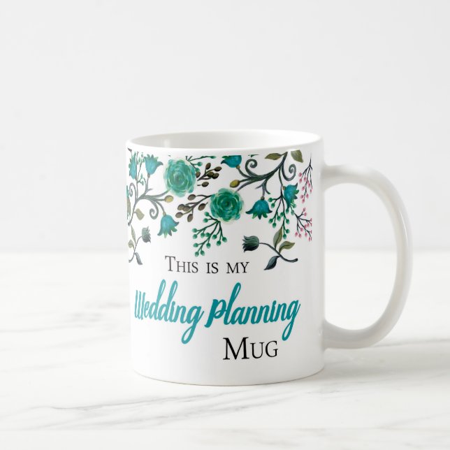 Gifta sig planera muggen, Grönt-Blått tona Kaffemugg (Höger)