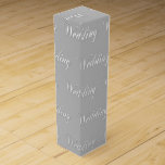 Gifta sig (silver) presentask för vinflaska<br><div class="desc">Silver- och vitbröllopdesign.</div>