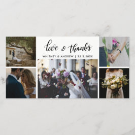 Gifta sig skrivar fem foto kärlek & tack