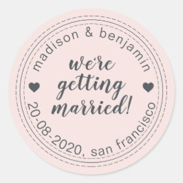 Gifta sig Spara Rosan Klistra in datum Runt Klistermärke