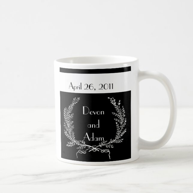 Gifta sig svartvit serie för favörmugg kaffemugg (Höger)