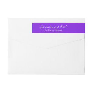 Gifta sig violett adressetiketter etikettband