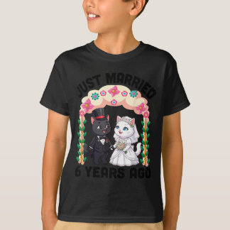Giftad för 6 år sedan 6-årsjubileum Katt T Shirt