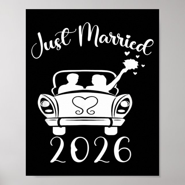Giftade 2026 Bröllopsringar Matchande Par Poster (Framsidan)