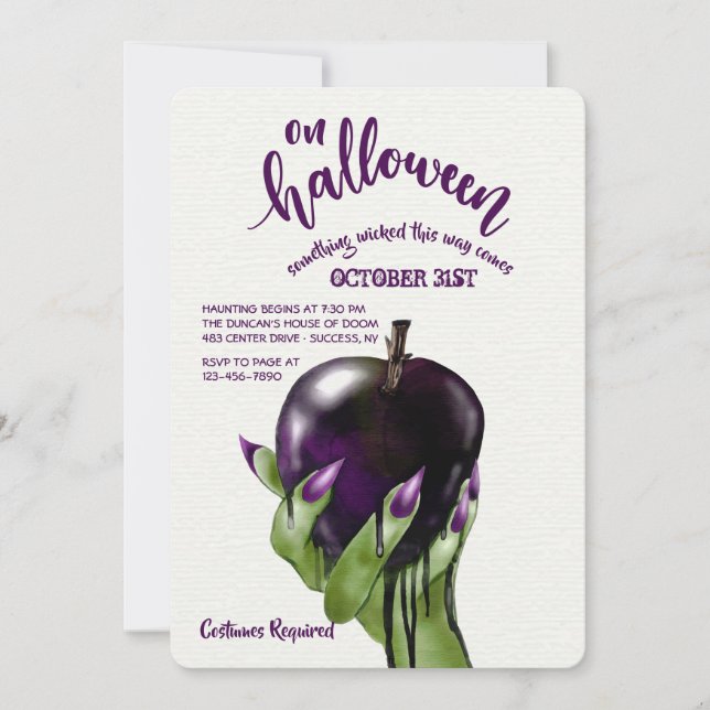 GiftApple Halloween inbjudan (Framsida)