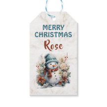 Giftar jul vattenfärg snöman