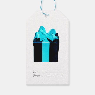 Giftbox med satatbåge presentetikett