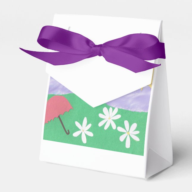 Giftbox med scen av Daisy, solsken och gräs Presentaskar (Framsidan Sidan)