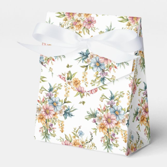 Giftboxen Vår Blommigt Mors dag Party Presentaskar (Framsidan Sidan)