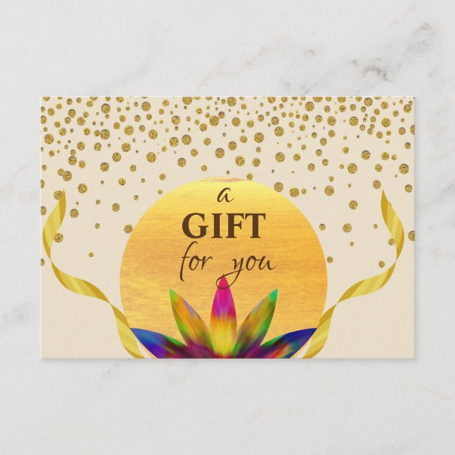Giftcertifikat Lotus Flower Yoga Meditation Tilläggskort (Framsida)