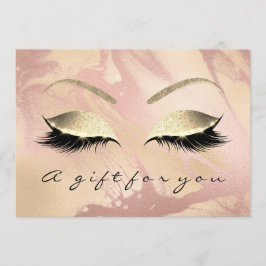 Giftcertifikat Rosa ros Guld Lash Beauty Marble