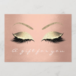 Giftcertifikat Rosa ros Guld Lash Beauty Silke