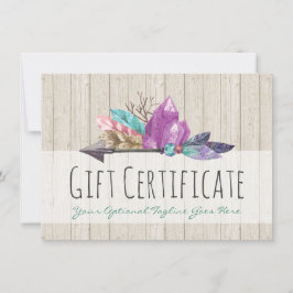 Giftcertifikat Rustic Bohemian Crystals & Arrow