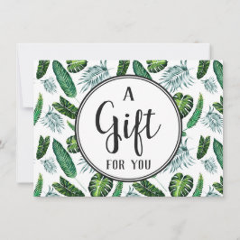 Giftcertifikat Tropical Foliage Handflatan Lövs