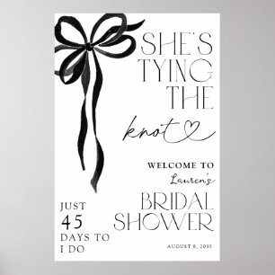 Gifter sig Black Bow Möhippa Welcom Poster