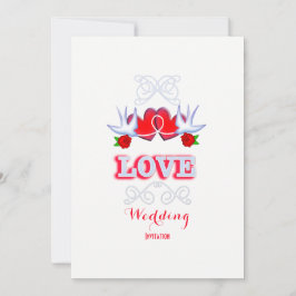 Gifter sig Elegant Romantic Bröllop Inbjudningar