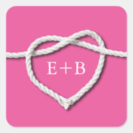 Gifter sig Fuchsia Sticker Fyrkantigt Klistermärke