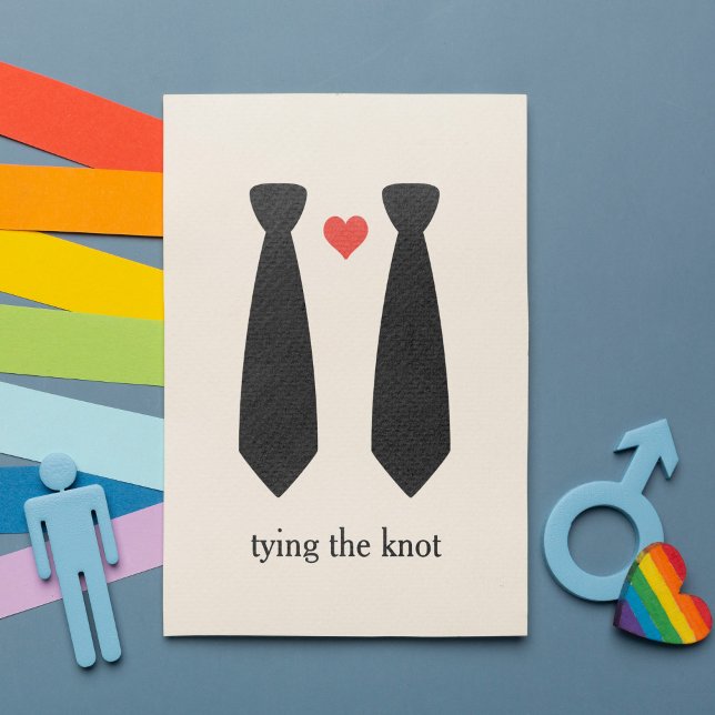 Gifter sig inbjudan till Gay Wedding (Presenting this beautiful Tying the Knot Gay Wedding Invitation for your special day.)
