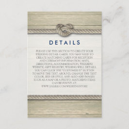 Gifter sig information om Rustic Beach Wedding Tilläggskort