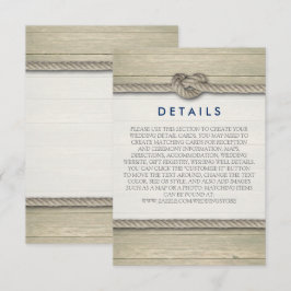 Gifter sig information om Rustic Beach Wedding Tilläggskort