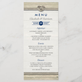 Gifter sig menyn Rustic Beach Wedding Meny