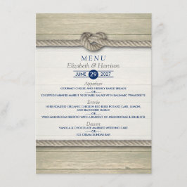 Gifter sig menyn Rustic Beach Wedding Meny