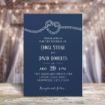 Gifter sig minimalistisk sommartid Bröllop Inbjudningar<br><div class="desc">Gifter sig minimalistiska blåa sommarbröllop.</div>