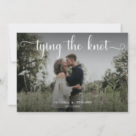 Gifter sig Modern minimiskript för fotoövertäcknin Inbjudningar