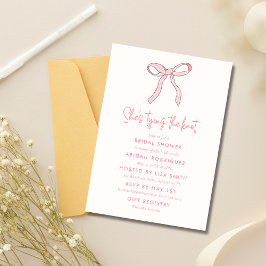 Gifter sig Möhippan Coquette Bow Inbjudningar