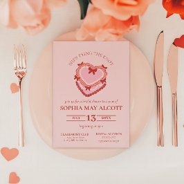 Gifter sig Möhippan Coquette Cake Inbjudningar