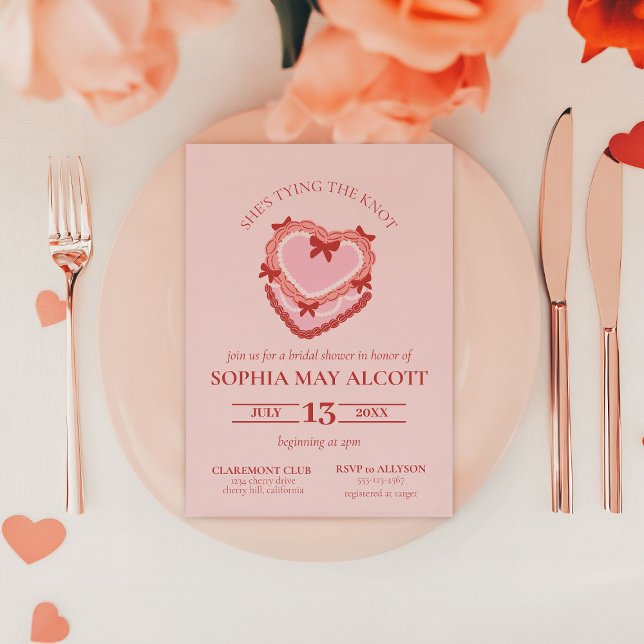 Gifter sig Möhippan Coquette Cake Inbjudningar (Skapare uppladdad)