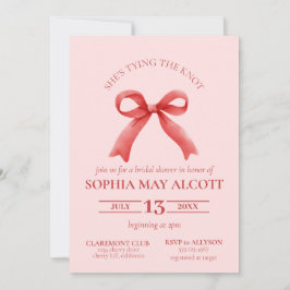 Gifter sig Möhippan Coquette Girly Bow Inbjudningar