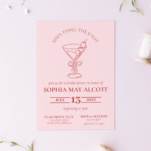 Gifter sig Möhippan Coquette Martini Bow Inbjudningar