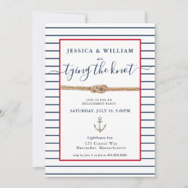 Gifter sig nautisk Förlovningsfest Inbjudningar
