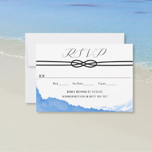 Gifter sig på Yacht Ocean Blue Watercolor OSA Kort